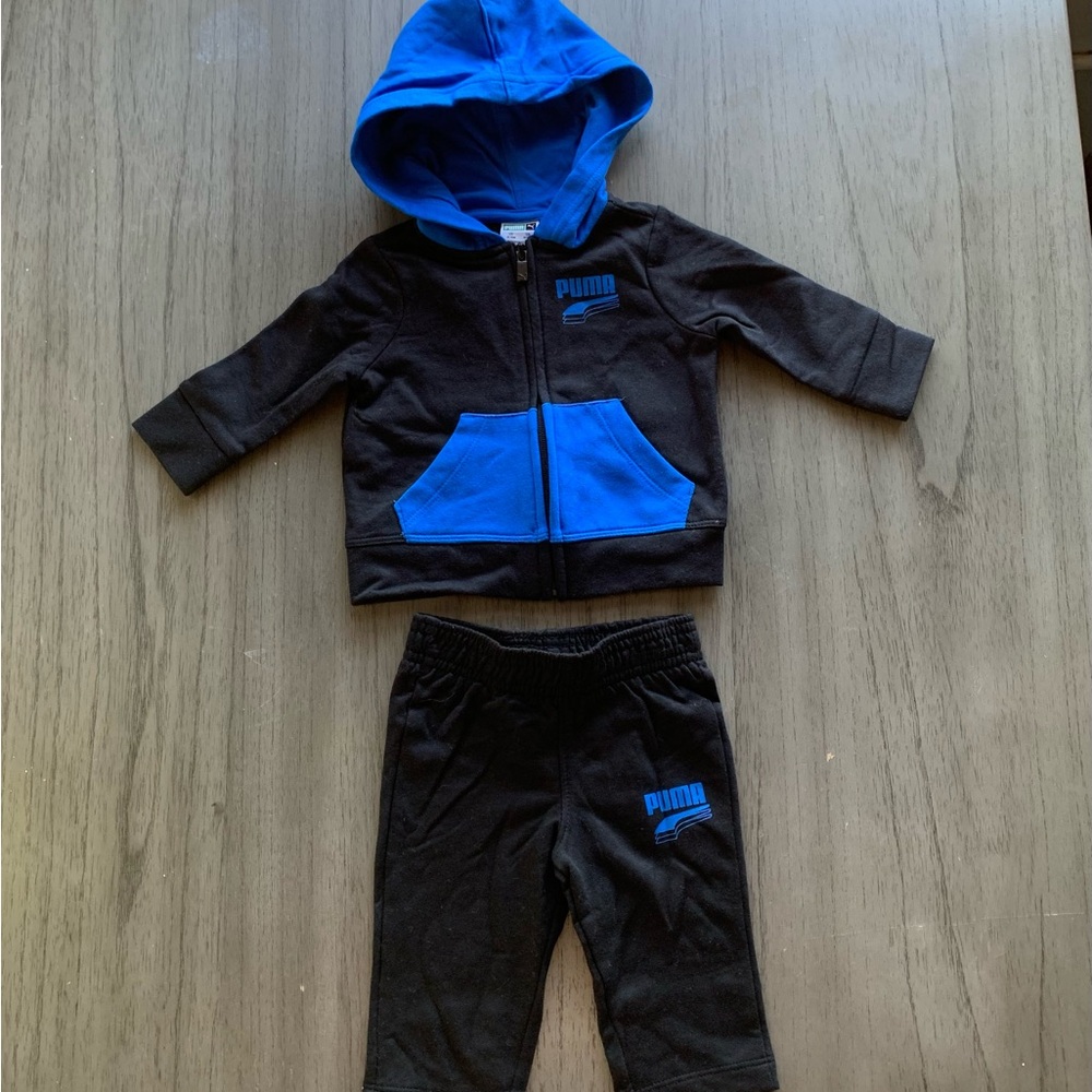 Puma Blue and Black Baby Hoodie